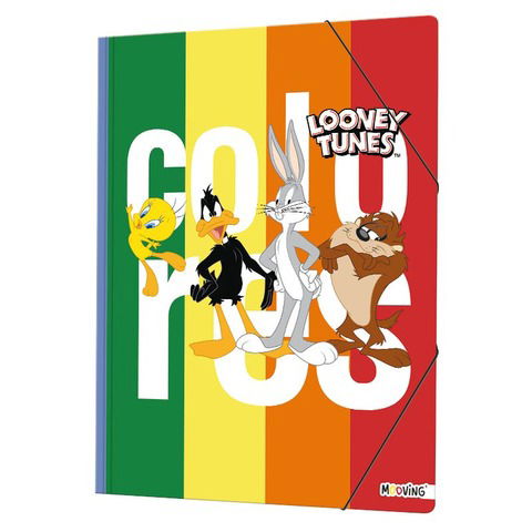 Carpeta Oficio con Elástico Mooving Looney Tunes 