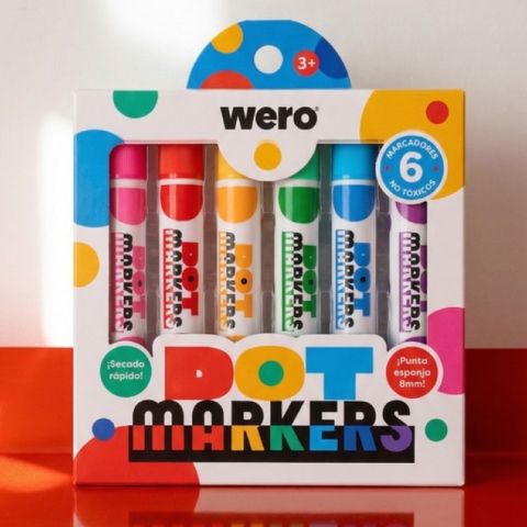Marcador Wero Dot Markers x6 Colores