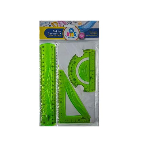 Set de Geometría Ibi Flex Kids 20cm 3 piezas