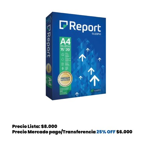 Resma A4 Report 75grs (500H)