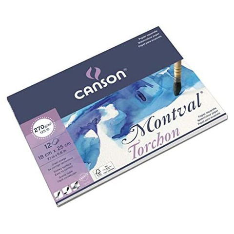 Block Canson Montval Torchon 270grs - 18x25 (Encolado)