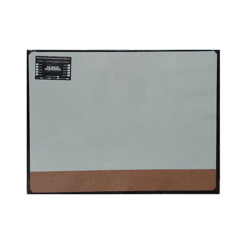 Pizarra Combinada Horizontal Mundo 60x80cm Marco Metal - Blanca/Corcho