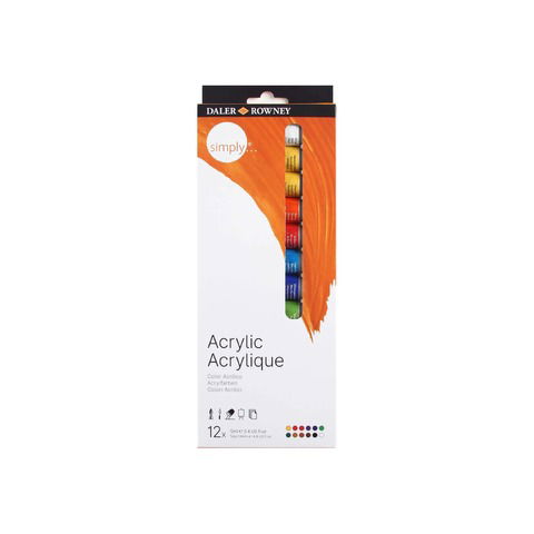 Acrílico Set Daler Rowney x12 Pomos (12ml) Simply