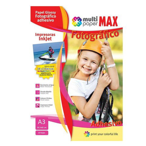 Hoja A3 Papermax Glossy 150gr x10 (Fotografico) Waterproof (891503)