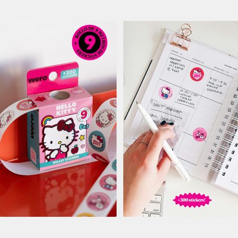Stickers Wero rollo 9Mts (+300 Stickers) Hello Kitty (4417)