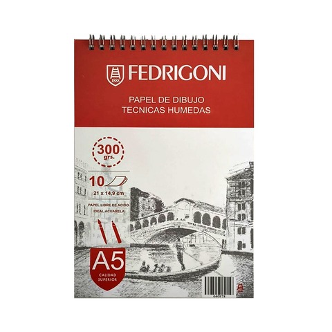 Block Fedrigoni Acuarela A5 300gr 10H. Espital Sup. (640978)