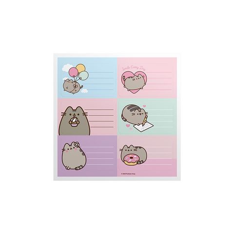 Etiquetas Mooving Pusheen M6 Globos x12