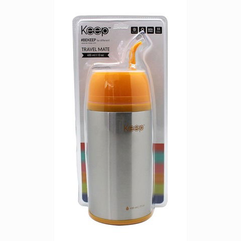 Mate Listo Keep Travel Acero Inoxidable C/Tapa y Bombilla 400ml Amarillo