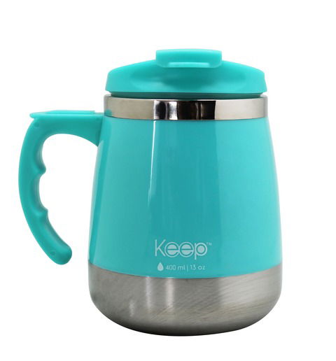 Vaso/Jarro Keep Mug Outdoor 400ml Interior Acero Inox. Turquesa