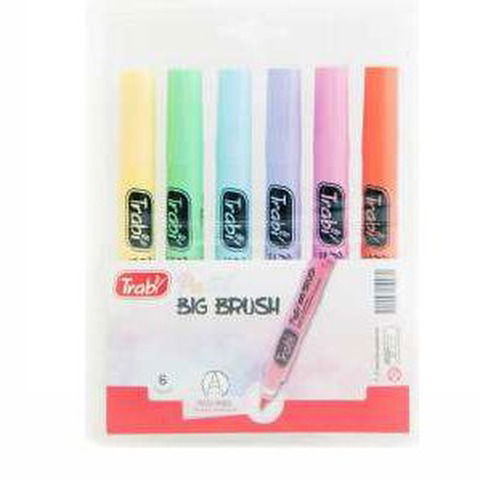 Marcador Trabi Big Brush Pincel x 6 Pastel