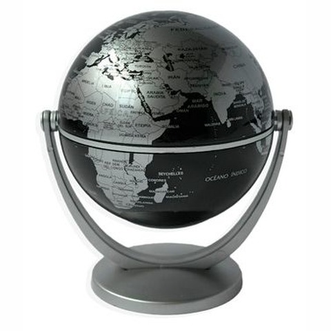 Globo Terráqueo Político 10 cm (107P) Negro