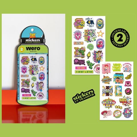 Stickers Wero UV Resistente al Agua P/Botellas-Etc x2 Planchas 