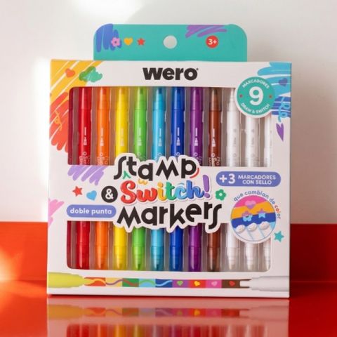 Marcadores Wero Stamp & Switch Markers x9 Colores