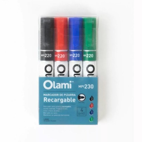 Marcador Pizarra Olami MPi220 Recargables Clasicos MPI230