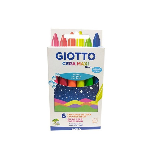 Cera Giotto Maxi Neón x6