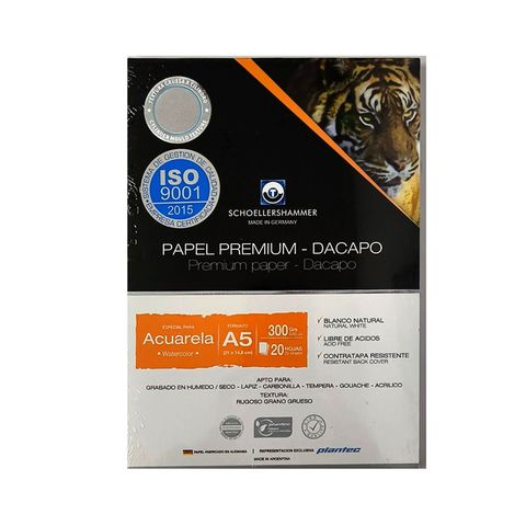 Block Schoeller P/Acuarela Da Capo (300gr) (A5) (20H) (89771) 