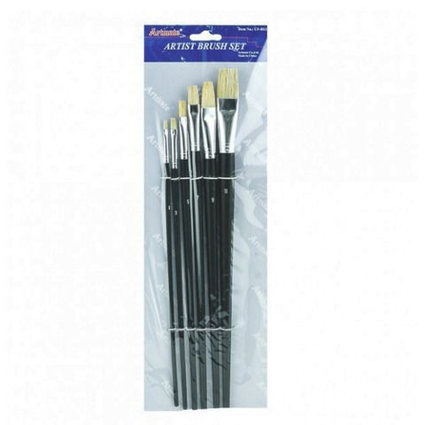 Pack de Pinceles Artmate x6 Cerda Plano