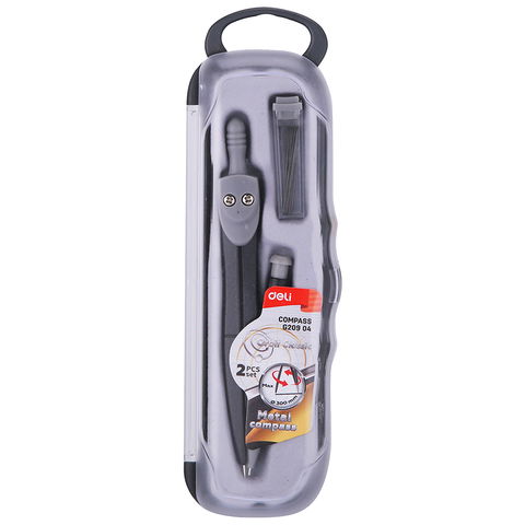 Compás escolar Deli Orbit Metal con Portaminas 0.5 C/Estuche (G20904)