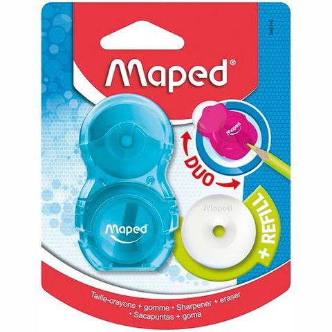 Sacapuntas Maped Duo Loopy con goma Translúcido