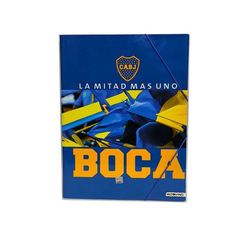 Carpeta Oficio con Elástico Mooving Boca Jrs. Banderas