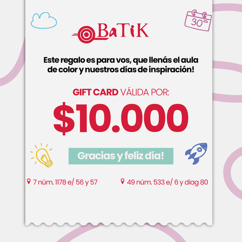 Gift Card Regalo de $10000