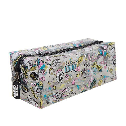 Cartuchera Mooving Tela Rectangular Cristal Grande Looney Tunes 2023