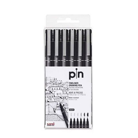 Microfibra Graduada Uni-Pin Estuche x6 Black