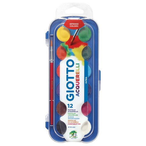 Acuarela Giotto x12 colores + pincel 