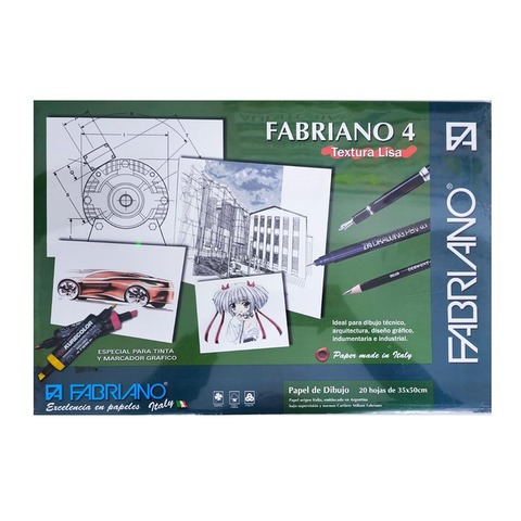 Block Fabriano 4 - Liso 160gr 35x50 (20h) (800050)