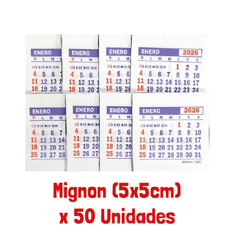 Calendario 2026 Mignon x50 (CA07)