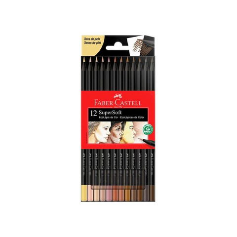 Lápiz Faber Castell SuperSoft x 12 Tonos Piel