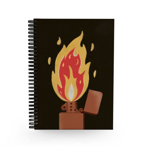 Cuaderno Fera A5 Espiralado T/D Rayado Fuego