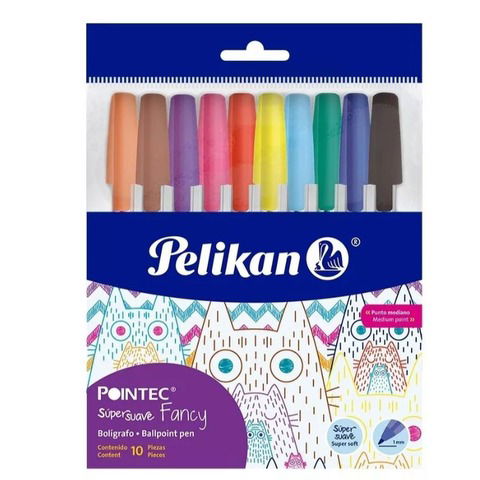 Lapicera Pelikan Pointec x10 Surtidas (956293)