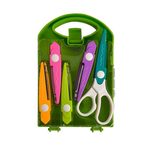 Tijera Escolar con Forma Olami Set x5 Cuchillas (TIJ400)