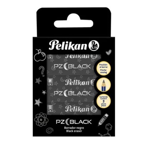 Goma de Borrar Lápiz Pelikan Black x3