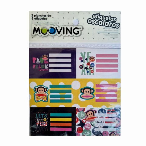 Etiquetas Mooving x12 Paul Frank