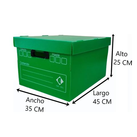 Caja de Archivo Plástica con Tapa 