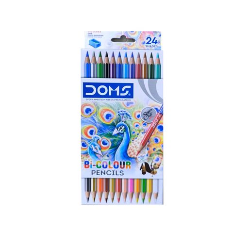 Lápiz Doms Supersoft Bicolor x24 Largos C/Sacapuntas (80455)
