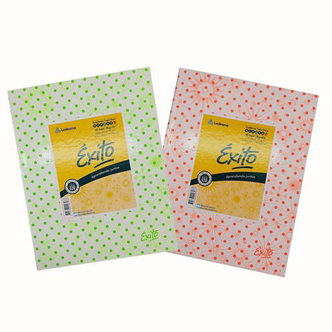 Cuaderno Escolar Exito 19x24 T-D (Nº3) Rayado Neon  x48hs 