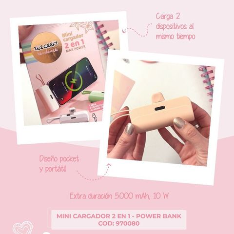 Bateria Externa Portátil Ibi Craft (Tipo C y Iphone) (970080)