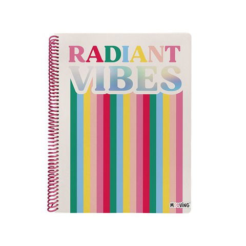 Cuaderno Universitario Mooving Rainbow T/Semi Rígida 80H. Rayado 