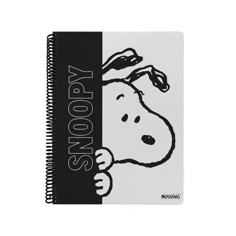 Cuaderno Universitario Mooving Snoopy T/Semi Rígida 80H. Rayado 