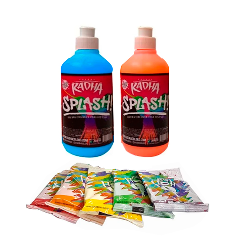 Kit Pintura para Festejar 2+5 (2 Potes de pintura+ 5 Polvos de Colores) Nar-Celeste