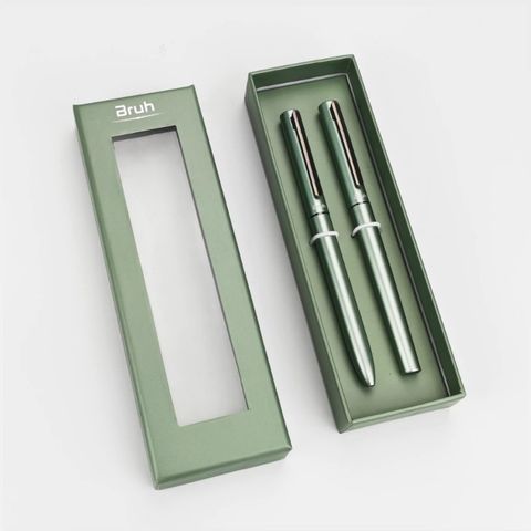 Lapicera/Boligrafo Bruh Leipzig Juego x2 (C/Caja) Green (EFI512)