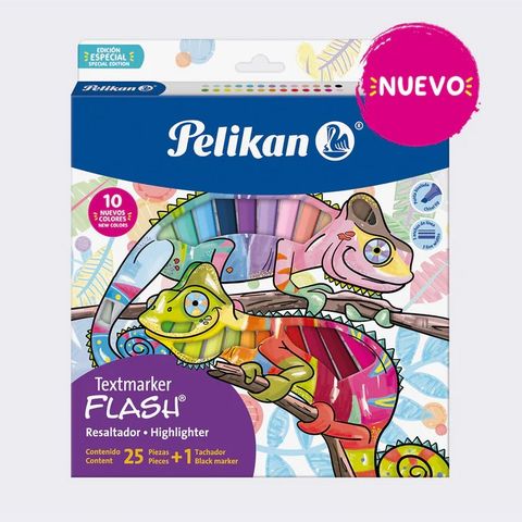 Resaltador Pelikan Flash Combinado Camaleón x25 +1 (041-900-501)