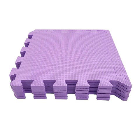 Goma Eva Pisos 30x30 x6 Piezas de 8mm Liso con Bordes Encastrables (93230) Violeta