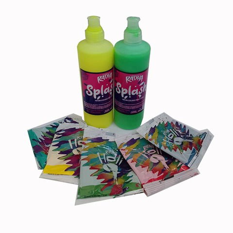 Kit Pintura para Festejar 2+5 (2 Potes de pintura+ 5 Polvos de Colores) Am-Ve