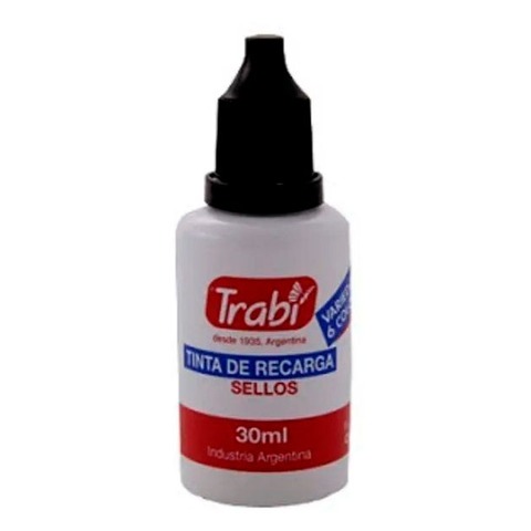 Tinta para Sellos de goma Trabi  30CC Negra