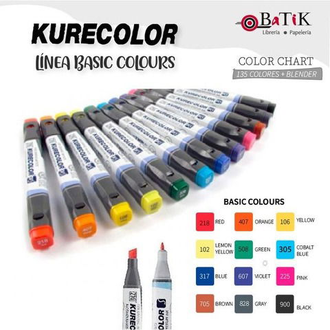 Kurecolor Marcador - Línea: Basic Colours (colores básicos) 