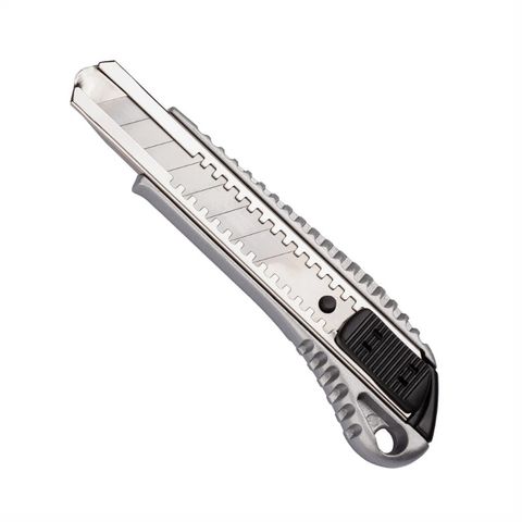 Trincheta Ancha con ref. metal Meraki Plata 